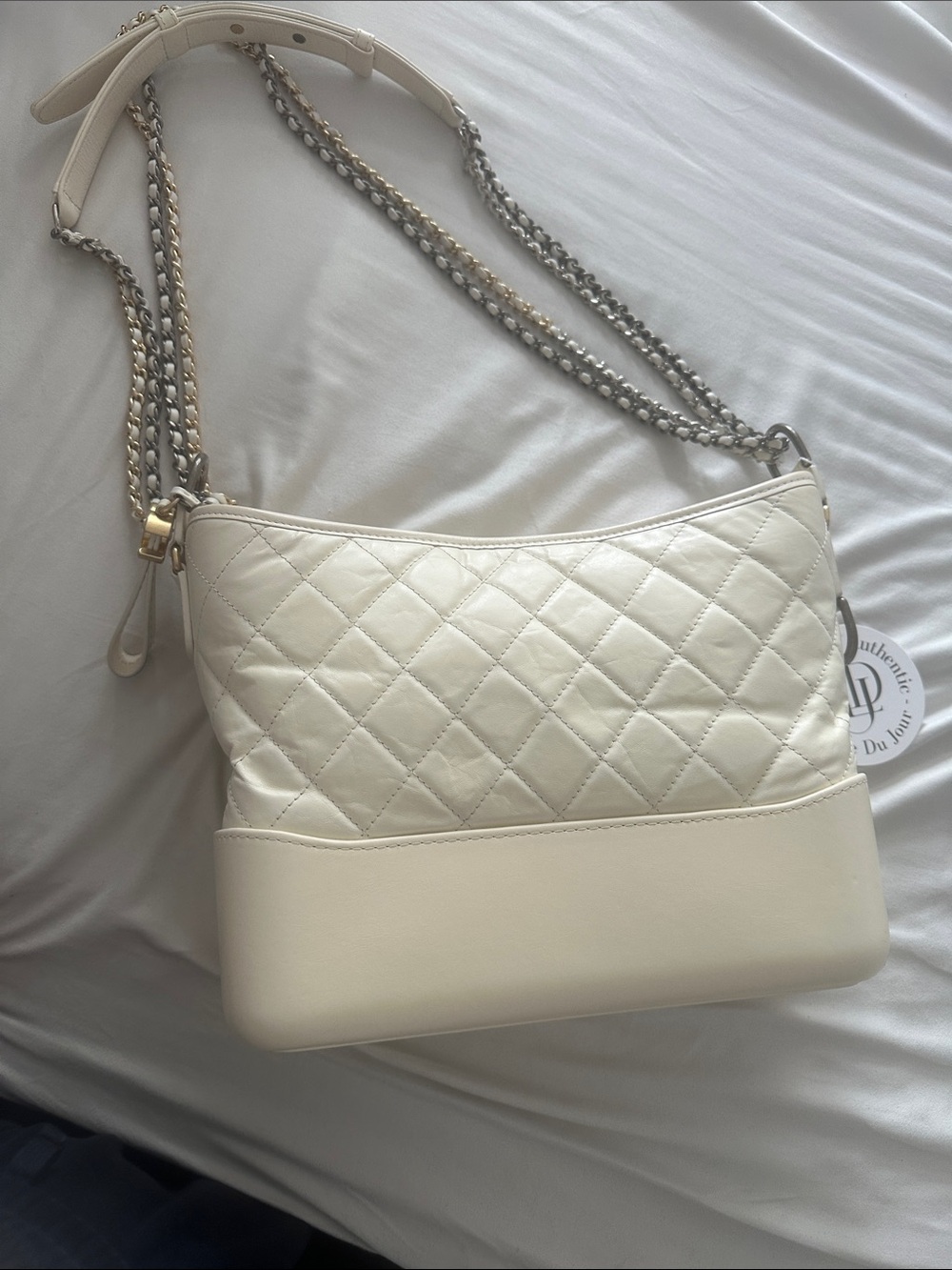 Authentic Chanel Gabrielle Medium in Dirty White Colour - Picture 4 of 11